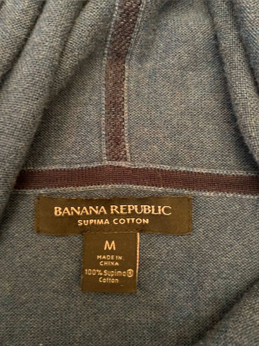 Banana Republic Men's Colorblock Sweater Hoodie - Blue and Black, Size Med - Picture 3 of 6
